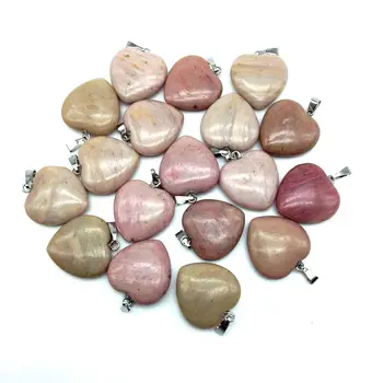 Wholesale Stone Heart Pendant DIY Earrings 20 mm Pink Rhodonite Stone Bead Charm Jewelry 30 pcs a lot
Wholesale Stone Heart Pendant DIY Earrings 20 mm Pink Rhodonite Stone Bead Charm Jewelry 30 pcs a lot