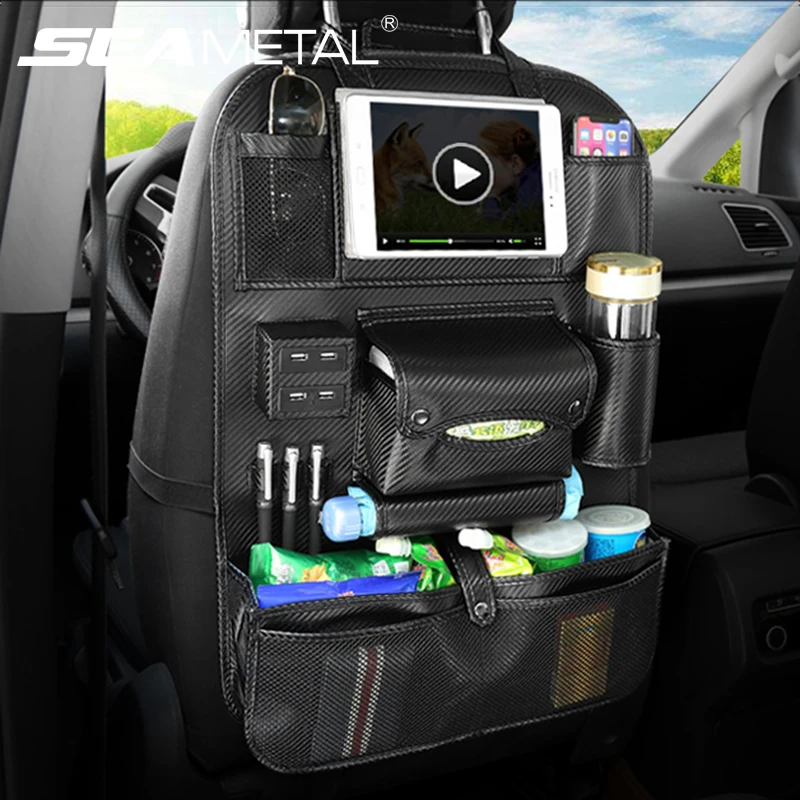 Organizer Auto Travel Package Storage Stowing Tidying Bag PU Leather & Oxford Cloth Car Seat Back Organizer 4usb Charger Ports
Organizer Auto Travel Package Storage Stowing Tidying Bag PU Leather & Oxford Cloth Car Seat Back Organizer 4usb Charger Ports