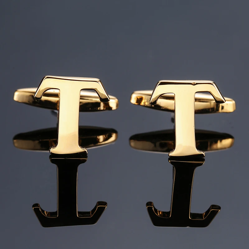 DY new High-quality Brass material English Golden English alphabet T Cufflinks Men's French shirt Cufflinks free shipping
DY new High-quality Brass material English Golden English alphabet T Cufflinks Men's French shirt Cufflinks free shipping