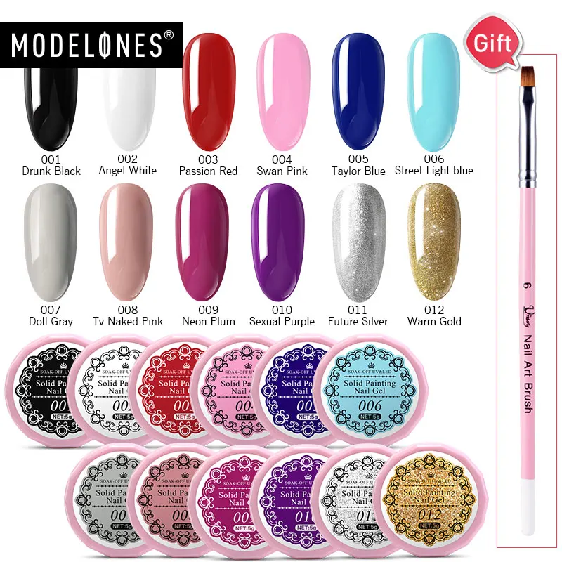Modelones 13Pcs/Lot Solid Painting Led Gel Nail Polish Soak Off Glitter Painting Led Hybrid Gel Semi Permanent Nail Lacquer Set
Modelones 13Pcs/Lot Solid Painting Led Gel Nail Polish Soak Off Glitter Painting Led Hybrid Gel Semi Permanent Nail Lacquer Set