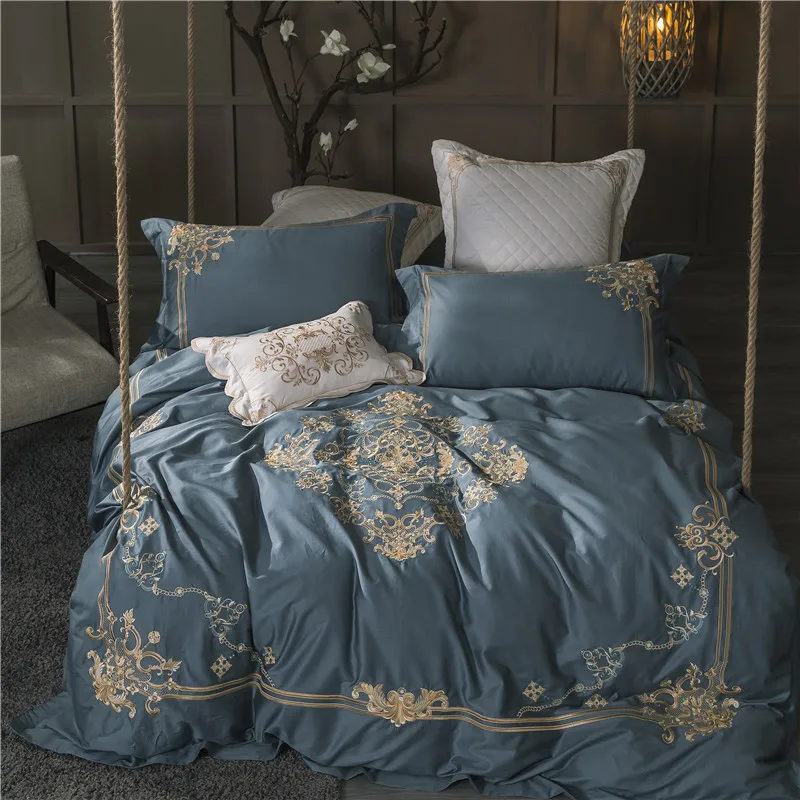 4Pcs Pink blue Embroidery Egyptian cotton Luxury Bedding Set King Size Queen Bed Set Duvet Cover Bed Sheet Pillowcase
4Pcs Pink blue Embroidery Egyptian cotton Luxury Bedding Set King Size Queen Bed Set Duvet Cover Bed Sheet Pillowcase