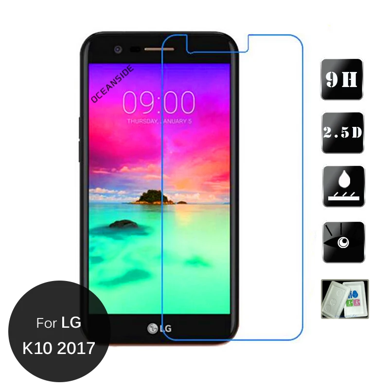 2 шт для LG K10 2017 Закаленное стекло протектор экрана 5 9h защитная пленка на k 10 K121K K121S
