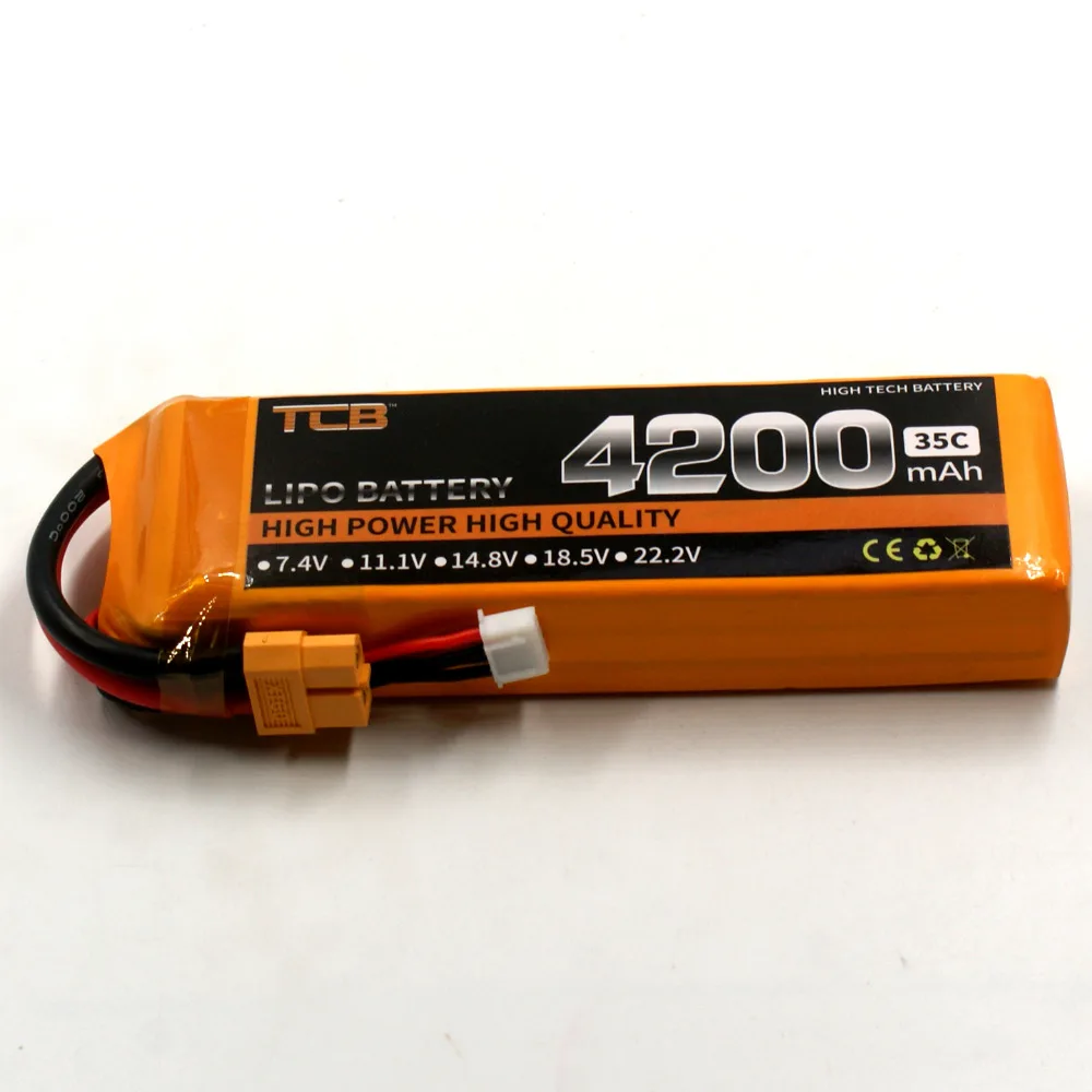 TCB RC lipo battery 11.1v 4200mAh 35C-70C 3s Rechargeable for RC airplane drone DJI Drone FPV Free shipping
TCB RC lipo battery 11.1v 4200mAh 35C-70C 3s Rechargeable for RC airplane drone DJI Drone FPV Free shipping