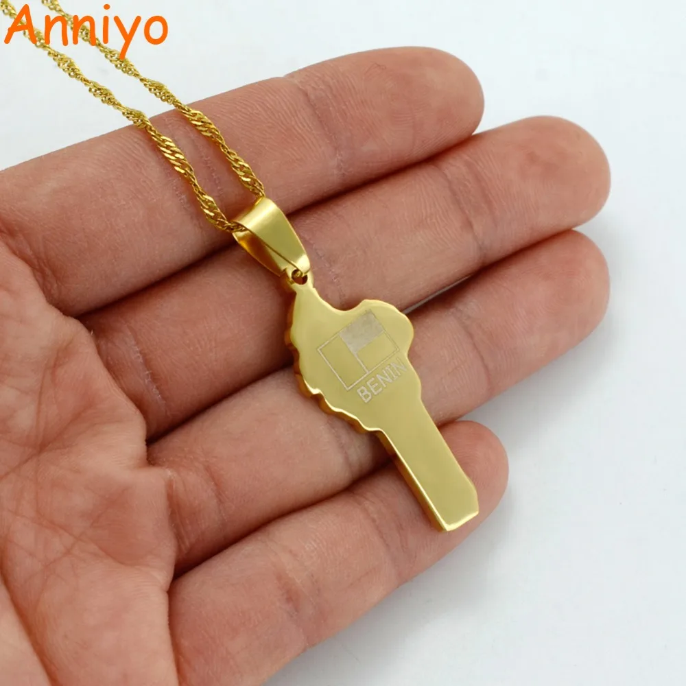 Anniyo Benin Map Necklace Gold Color Africa Pendant Thin Chain Jewelry Africa Country Maps #011521
Anniyo Benin Map Necklace Gold Color Africa Pendant Thin Chain Jewelry Africa Country Maps #011521