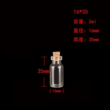 Hot sale 16 * 50mm clear glass bottle Wishing drift bottles lucky 5ml bottle cork sealed bottle 20pcs/lot
Hot sale 16 * 50mm clear glass bottle Wishing drift bottles lucky 5ml bottle cork sealed bottle 20pcs/lot