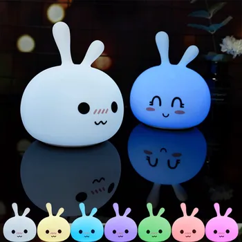 1pc Colorful Rabbit Silicone LED Night Light Battery Rechargeable Touch Sensor Children party decor supplies
1pc Colorful Rabbit Silicone LED Night Light Battery Rechargeable Touch Sensor Children party decor supplies
