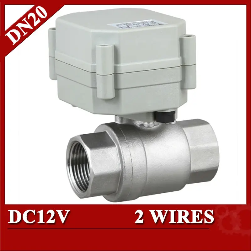 3/4 DC12V electric valve DN20 SS304 full bore motorized ball valve 2 wires(CR201) for brewing systems 3/4 DC12V electric valve DN20 SS304 full bore motorized ball valve 2 wires(CR201) for brewing systems<br><br>Aliexpress