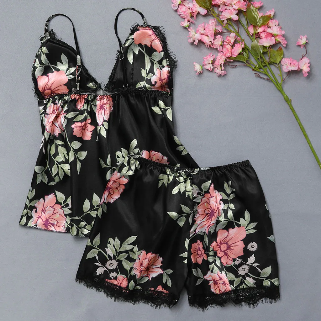 Women Pajama Set Sleep Lounge Nightwear Sexy Camis Sleepwear Pyjama Femme Fashion Flower Lace Pajamas for Women 2pcs 7/23
Women Pajama Set Sleep Lounge Nightwear Sexy Camis Sleepwear Pyjama Femme Fashion Flower Lace Pajamas for Women 2pcs 7/23