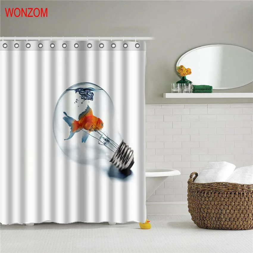 WONZOM Bulb Shower Curtains with 12 Hooks For Bathroom Decor Modern 3D Polyester Fabric Bath Waterproof Curtain 2018 New Arrival
WONZOM Bulb Shower Curtains with 12 Hooks For Bathroom Decor Modern 3D Polyester Fabric Bath Waterproof Curtain 2018 New Arrival