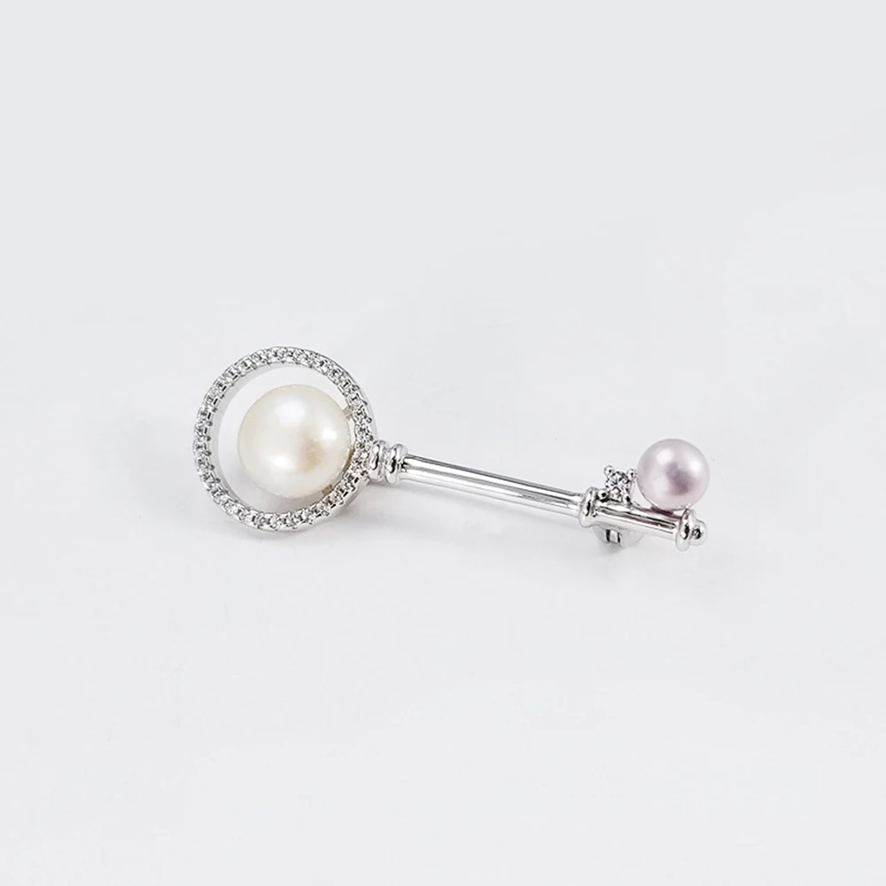 S925 Silver Key Brooch Woman Sterling Silver Freshwater Pearl Brooches Oyster Pearl Brooch Mounts Office Lady Brooches
S925 Silver Key Brooch Woman Sterling Silver Freshwater Pearl Brooches Oyster Pearl Brooch Mounts Office Lady Brooches