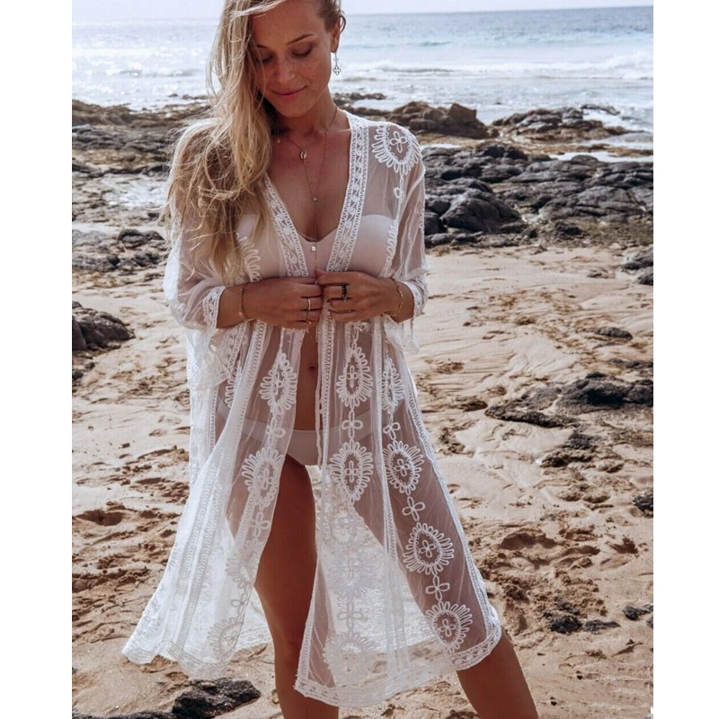 Womens Ladies Lace Cardigan Tops Summer Kaftan Cardigans Beach Wear Swimwear Kimono Hollow Out Swimsuits Blouse Top Holiday 2019
Womens Ladies Lace Cardigan Tops Summer Kaftan Cardigans Beach Wear Swimwear Kimono Hollow Out Swimsuits Blouse Top Holiday 2019