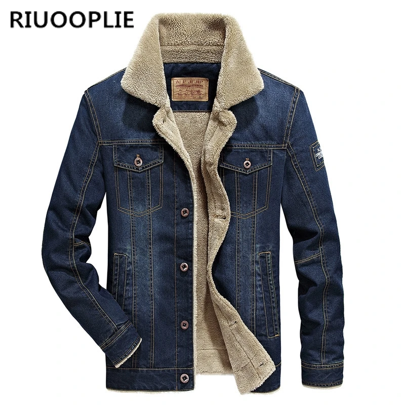 RIUOOPLIE Men Jean Jacket Fur Collar Fleece Lined Fashion Casual Denim Winter Warm Coat
RIUOOPLIE Men Jean Jacket Fur Collar Fleece Lined Fashion Casual Denim Winter Warm Coat