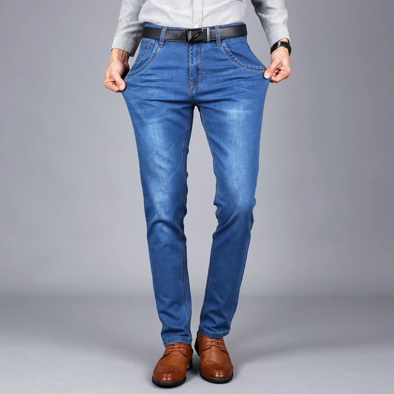 2018 Brand 100% Pure Cotton Business Straight Leg Long Jeans Men Summer Designer Clothes Denim Pants Male Casual Trousers
2018 Brand 100% Pure Cotton Business Straight Leg Long Jeans Men Summer Designer Clothes Denim Pants Male Casual Trousers