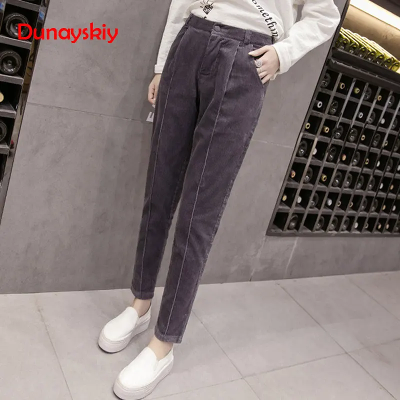 Women Corduroy Pants 2019 Autumn Winter Vintage Solid Casual Pleated High Waist Harem Pant Women Corduroy Trousers
Women Corduroy Pants 2019 Autumn Winter Vintage Solid Casual Pleated High Waist Harem Pant Women Corduroy Trousers
