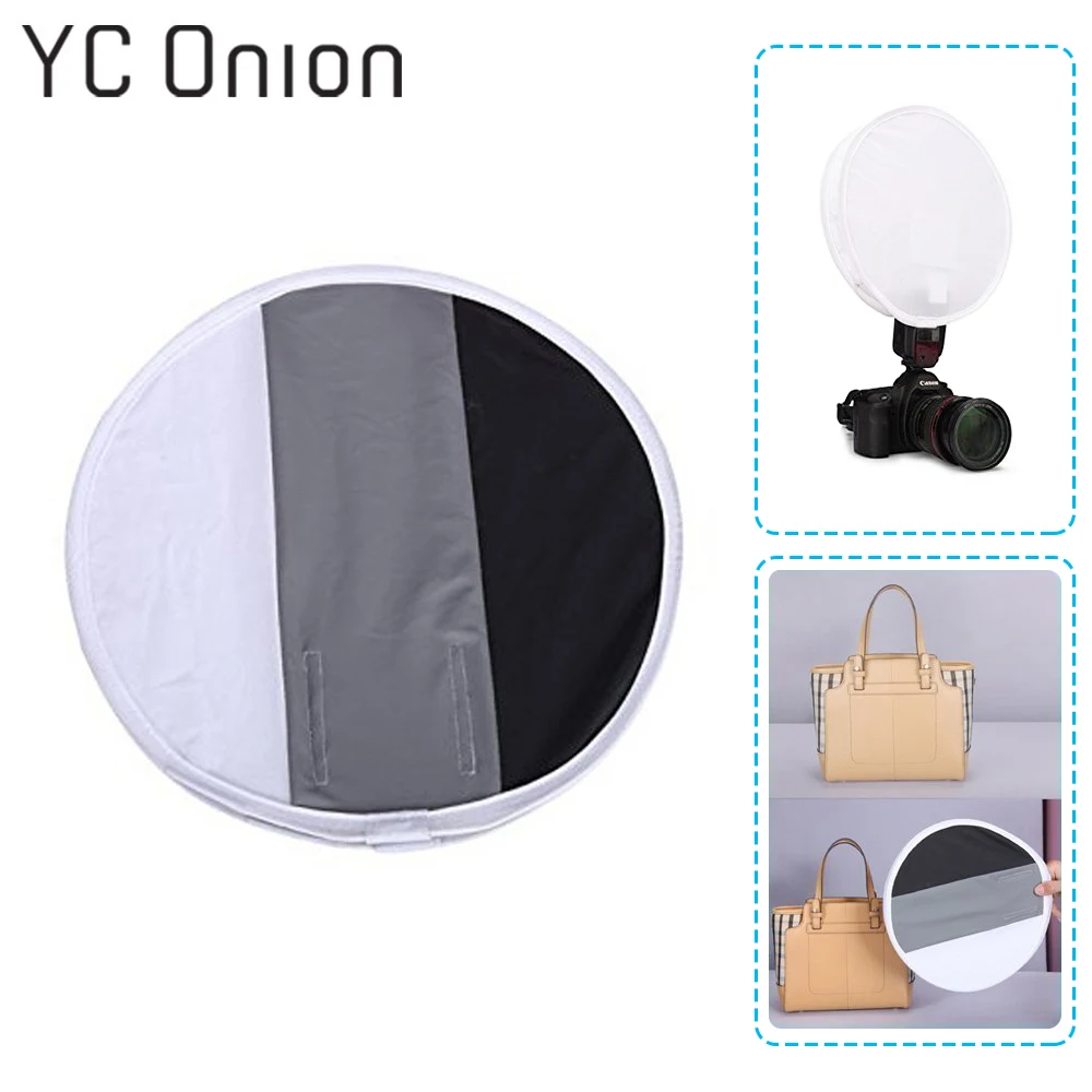 31cm Mini Portable Round Studio Softbox Photography Flash Diffuser Soft box for Flash Speedlite White Balance Card Board
31cm Mini Portable Round Studio Softbox Photography Flash Diffuser Soft box for Flash Speedlite White Balance Card Board