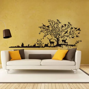 Hand Carved Family Tree Vinyl Black Flower Vine Wall Stickers Animal Jungle Wall Decals For Living Room Mural Home Decoration
Hand Carved Family Tree Vinyl Black Flower Vine Wall Stickers Animal Jungle Wall Decals For Living Room Mural Home Decoration