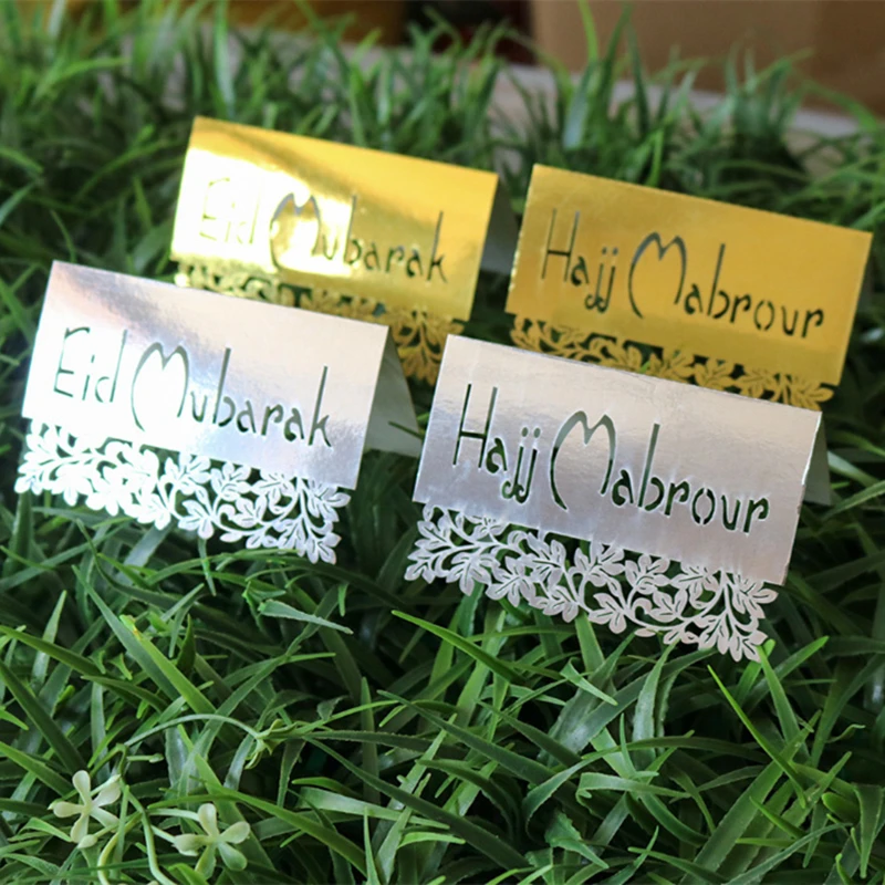 10pcs Hollow Eid Mubarak Party Table Cards Gold Silver Place Cards Happy Ramadan Kareem Muslim Festival Hajj Mabrour Party Decor
10pcs Hollow Eid Mubarak Party Table Cards Gold Silver Place Cards Happy Ramadan Kareem Muslim Festival Hajj Mabrour Party Decor