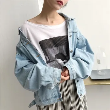 Vintage Jeans Jacket Women Casual Cargo Short Denim Jacket For Women Autumn Long Sleeve Bomber Jacket Women Casacos Feminino DS5
Vintage Jeans Jacket Women Casual Cargo Short Denim Jacket For Women Autumn Long Sleeve Bomber Jacket Women Casacos Feminino DS5