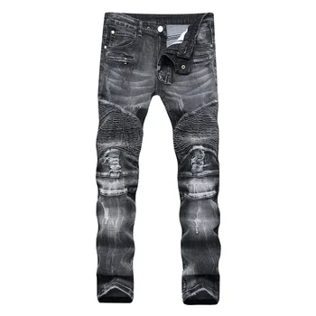 New Ripped Jeans Men Stretch Cargo Denim Biker Jeans with Zippers Pleated straight brand jeans Men's Scratched Pants
New Ripped Jeans Men Stretch Cargo Denim Biker Jeans with Zippers Pleated straight brand jeans Men's Scratched Pants