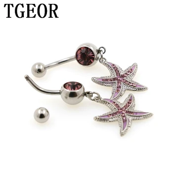 Hot wholesale 14G 20pcs dangle starfish gem purple crystals navel ring Stainless Steel belly button ring free shipping
Hot wholesale 14G 20pcs dangle starfish gem purple crystals navel ring Stainless Steel belly button ring free shipping