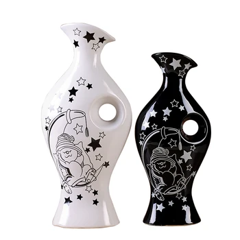 Ceramics white black flower vase art porcelain vase home decor crafts figurines porch room decorations wedding decoration
Ceramics white black flower vase art porcelain vase home decor crafts figurines porch room decorations wedding decoration