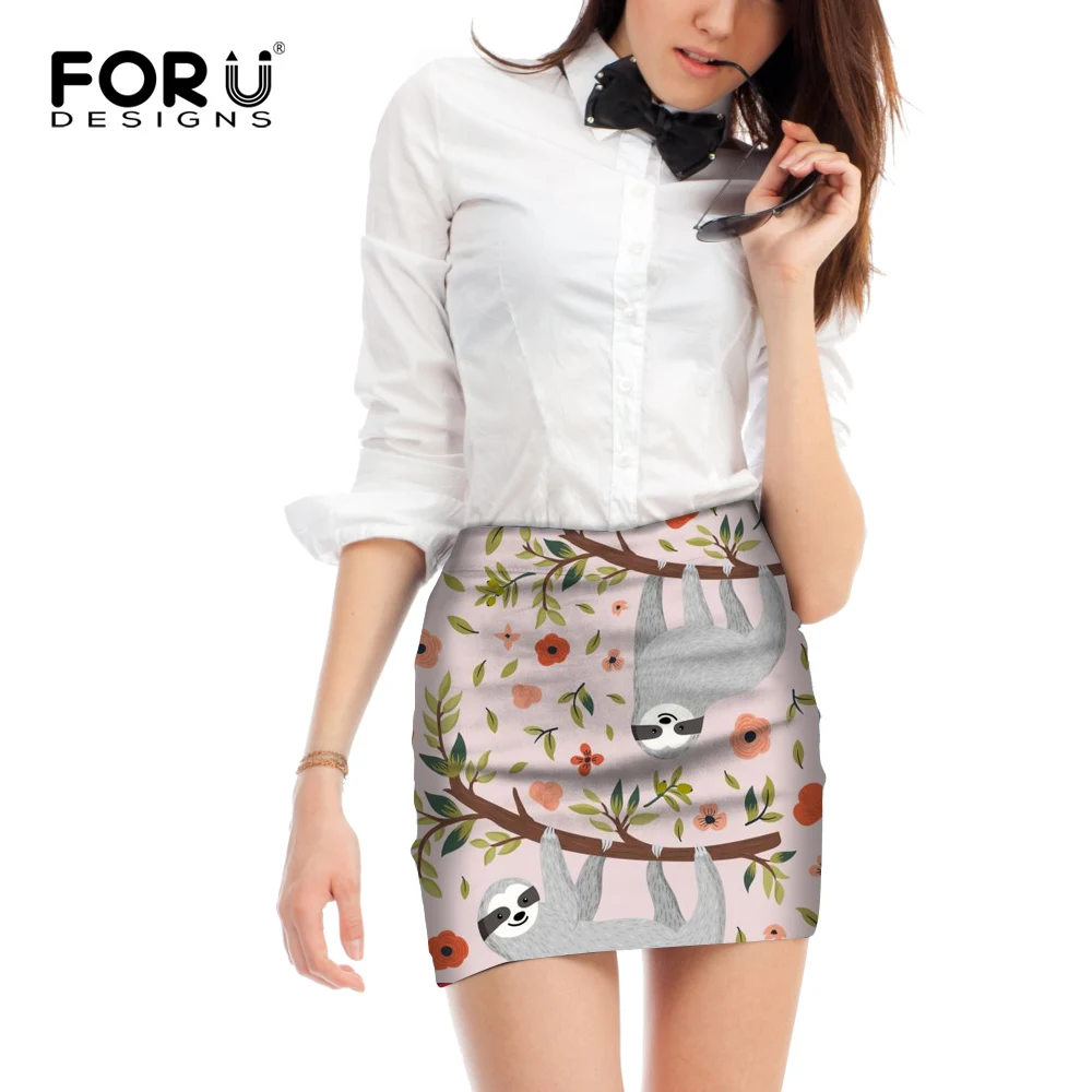 FORUDESIGNS Design Casual Women High Waist Knitted Pencil Skirt Cartoon Sloth Print Fashion Slim Short Skirts Female Mini Skirts
FORUDESIGNS Design Casual Women High Waist Knitted Pencil Skirt Cartoon Sloth Print Fashion Slim Short Skirts Female Mini Skirts