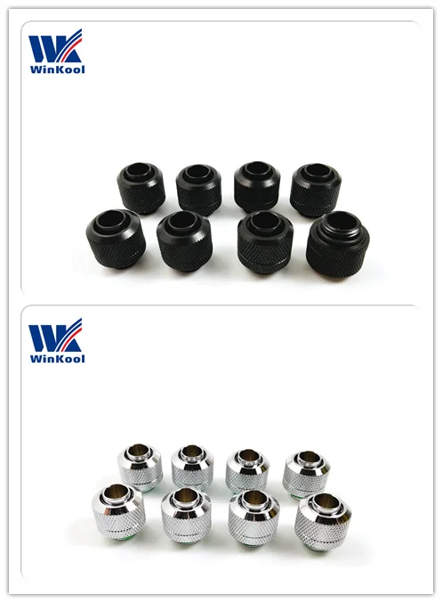 WinKool (8pcs/lot) 3/8"ID X 1/2"OD (9.5 X 12.7mm tubing) Water Cooling Compression Fittings G1/4" thread
WinKool (8pcs/lot) 3/8"ID X 1/2"OD (9.5 X 12.7mm tubing) Water Cooling Compression Fittings G1/4" thread