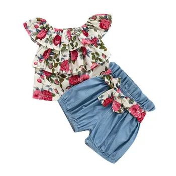 Newest Baby Girls Summer Outfits Clothes Newborn Baby Girl Sleeveless Floral Printed Ruffles Layered T-shirt &Bow Shorts 0-24M
Newest Baby Girls Summer Outfits Clothes Newborn Baby Girl Sleeveless Floral Printed Ruffles Layered T-shirt &Bow Shorts 0-24M