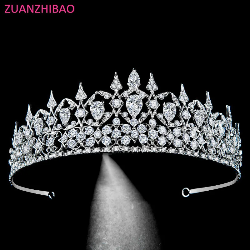 ZUANZHIBAO Silver Wedding Tiara for Bride Adults Royal Pageant Party Headband Zircon Princess Crown Crystal Bridal Headpiece
ZUANZHIBAO Silver Wedding Tiara for Bride Adults Royal Pageant Party Headband Zircon Princess Crown Crystal Bridal Headpiece