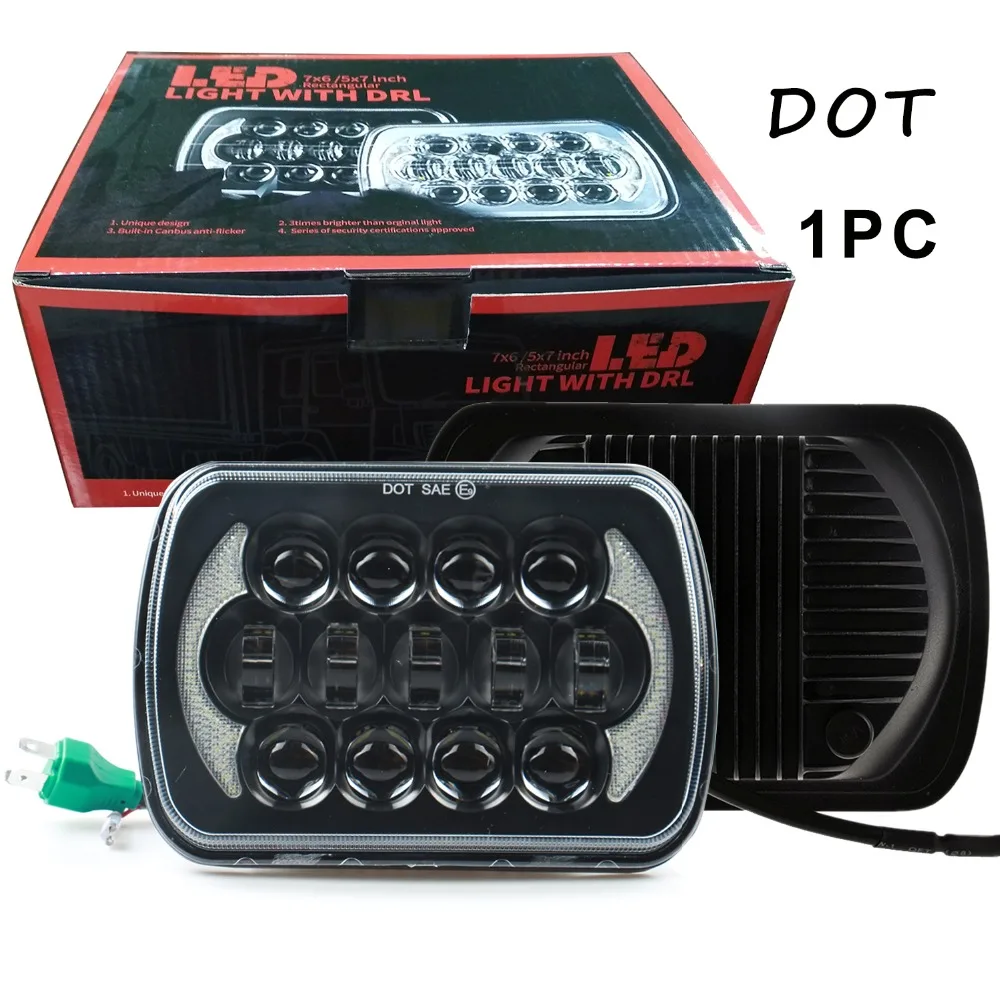 105W 7X6" 5X7" Rectangular LED Headlight with DRL For TOYOTA Chevrolet Jeep Cherokee XJ (1pcs )
105W 7X6" 5X7" Rectangular LED Headlight with DRL For TOYOTA Chevrolet Jeep Cherokee XJ (1pcs )
