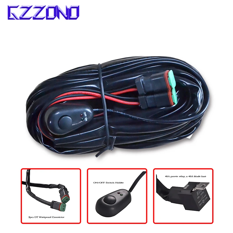40A 12V Wiring Harness Offroad LED Light Cable with DT Connecter Waterproof LED Work Lights Harness Kit with fuse and relay
40A 12V Wiring Harness Offroad LED Light Cable with DT Connecter Waterproof LED Work Lights Harness Kit with fuse and relay