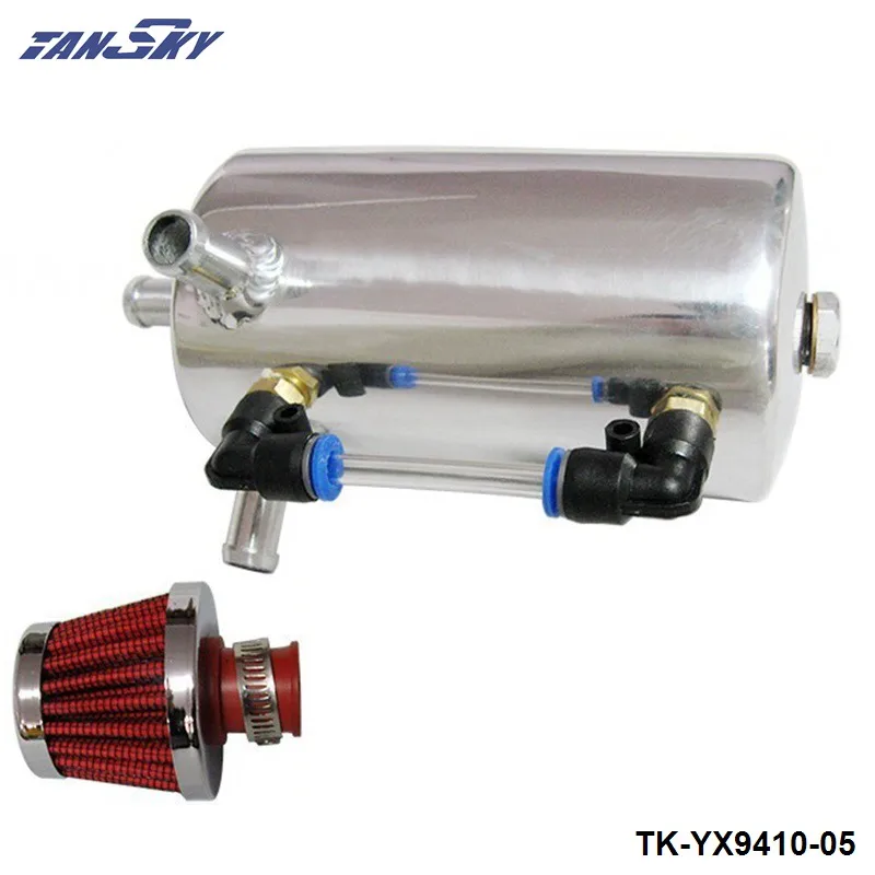 TANSKY - UNIVERSAL BREATHER TANK&OIL CATCH CAN TANK WITH BREATHER FILTER ,0.5L TK-YX9410-05