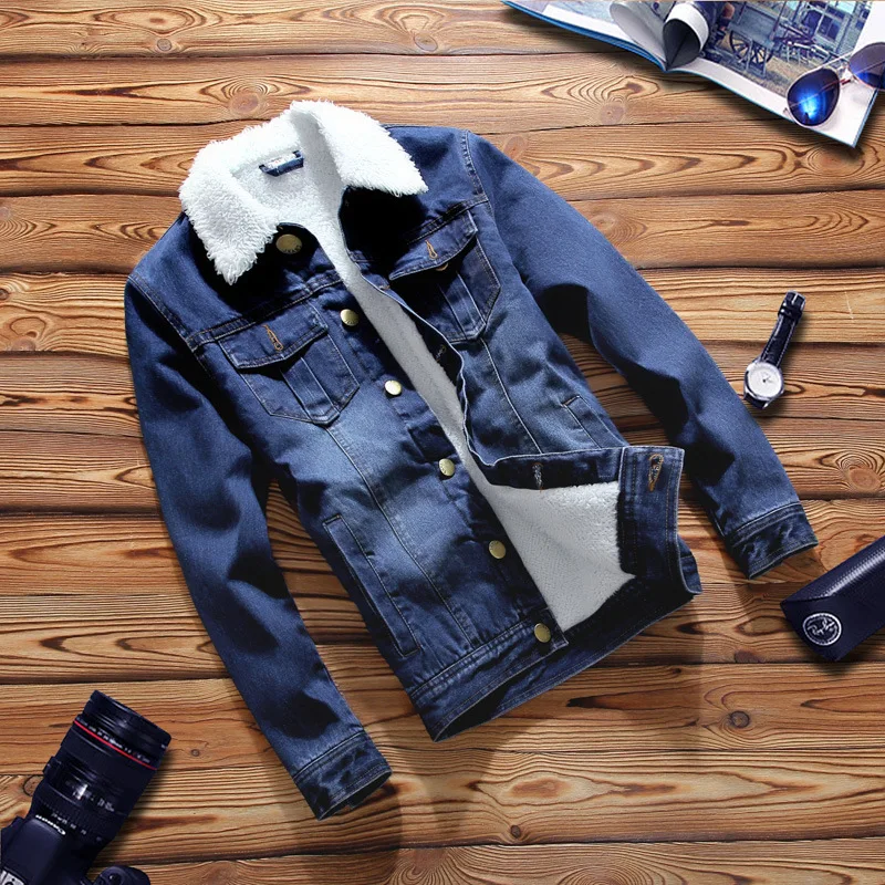 New Thick Warm Jeans Jacket Men Good Quality Slim Turn Down Collar Jaqueta Jeans Masculino
New Thick Warm Jeans Jacket Men Good Quality Slim Turn Down Collar Jaqueta Jeans Masculino