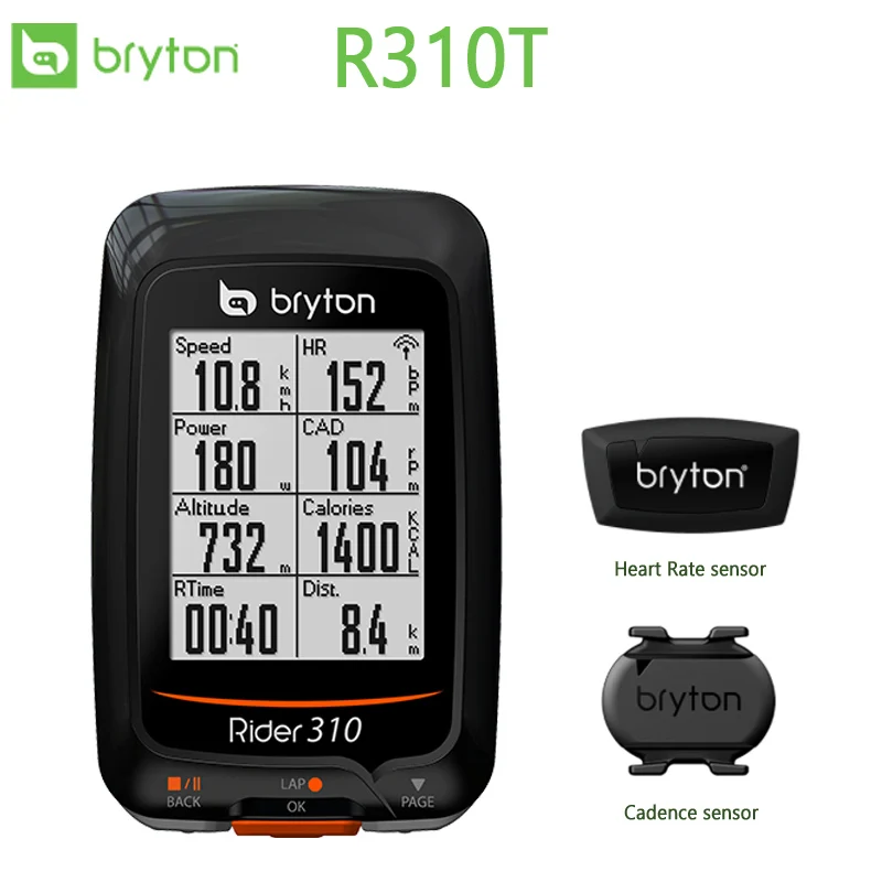 Bryton Rider 310 T GPS Bike computer Waterproof Bluetooth ANT+ Speedometer Support Cadence & Heart Rate
Bryton Rider 310 T GPS Bike computer Waterproof Bluetooth ANT+ Speedometer Support Cadence & Heart Rate