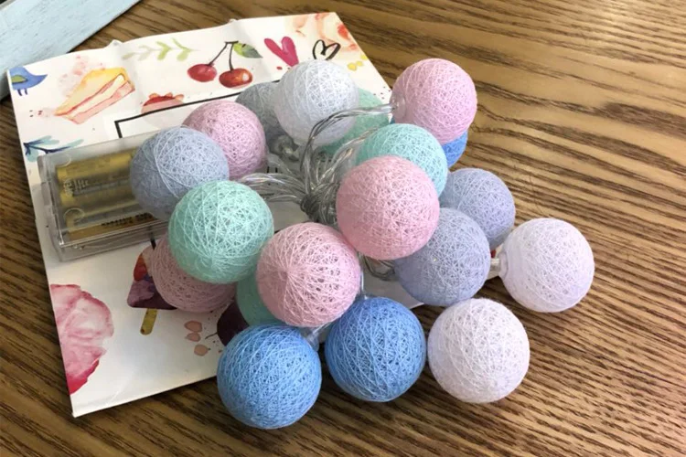 20 LED Thai Cotton Thread Ball Battery Box Light String Warm White Christmas Lights Indoor Creative Ins Decorative Lights
20 LED Thai Cotton Thread Ball Battery Box Light String Warm White Christmas Lights Indoor Creative Ins Decorative Lights