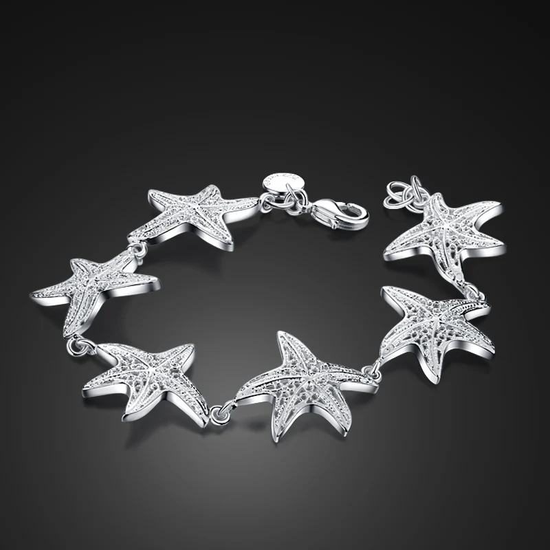 Excellent Silver Jewelry Girl 925 Sterling Silver Bracelet Cute Starfish Design Solid Silver Bracelet Allergy Free Shipping
Excellent Silver Jewelry Girl 925 Sterling Silver Bracelet Cute Starfish Design Solid Silver Bracelet Allergy Free Shipping