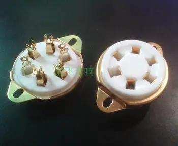3pcs ceramic tube socket 6 pin tube socket GZC6-2-G golden foot for 310 366 VT57,VT58 tube amplifier
3pcs ceramic tube socket 6 pin tube socket GZC6-2-G golden foot for 310 366 VT57,VT58 tube amplifier