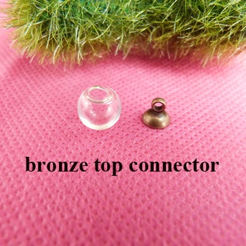 20set---3x8mm round shape clear glass globe bottle with 6mm top connector for diy earring materials
20set---3x8mm round shape clear glass globe bottle with 6mm top connector for diy earring materials