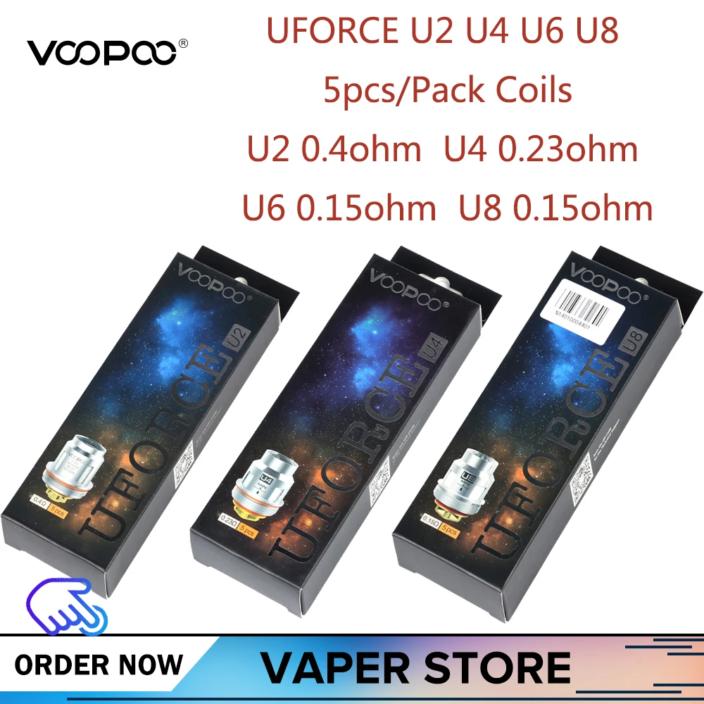 5-10pcs VOOPOO Uforce U2 U4 U6 U8 Replacement Coil For Voopoo Uforce Tank Drag 2 KIT Voopoo Drag mini KIT Platinum Version
5-10pcs VOOPOO Uforce U2 U4 U6 U8 Replacement Coil For Voopoo Uforce Tank Drag 2 KIT Voopoo Drag mini KIT Platinum Version