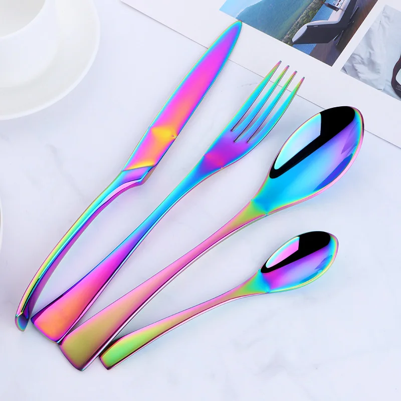 4Pcs Rainbow Flatware Set Stainless Steel Red Cutlery Set Knife Fork Set Western Tableware Food Set Restaurant Dining
4Pcs Rainbow Flatware Set Stainless Steel Red Cutlery Set Knife Fork Set Western Tableware Food Set Restaurant Dining