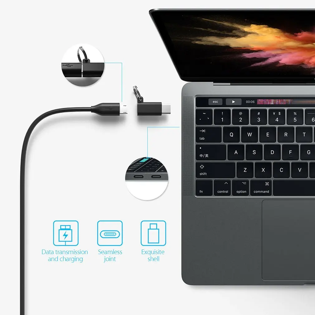 Micro USB Adapter Cable Micro USB male to Type-C female Converter USB OTG Data Adapter for Samsung Xiaomi Huawei
Micro USB Adapter Cable Micro USB male to Type-C female Converter USB OTG Data Adapter for Samsung Xiaomi Huawei