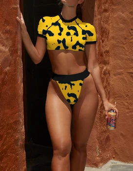 HEE GRAND Women Bikinis Set Short Sleeve Swimsuit Ladies Swimwear Stitching New Bikinis Set Summer 2019 Fashion Swimwear WYB234
HEE GRAND Women Bikinis Set Short Sleeve Swimsuit Ladies Swimwear Stitching New Bikinis Set Summer 2019 Fashion Swimwear WYB234