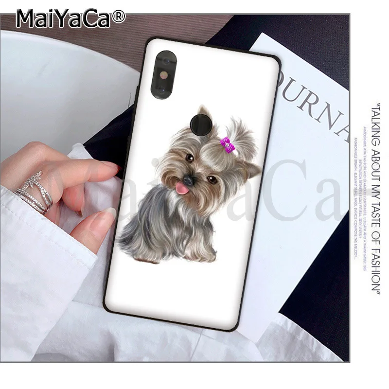 MaiYaCa Yorkshire terrier dog Colorful Cute Phone Accessories Case for xiaomi mi 6 8 se note2 3 mix2 redmi 5 5plus note 4 5 5