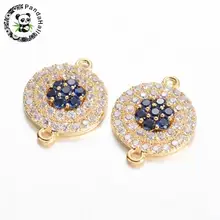 Flat Round Brass Micro Pave Cubic Zirconia Links, Golden, 18x13.5x3mm, Hole: 1mm
Flat Round Brass Micro Pave Cubic Zirconia Links, Golden, 18x13.5x3mm, Hole: 1mm