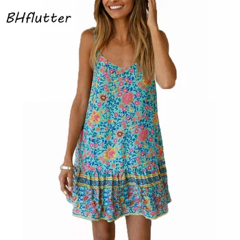 BHflutter Women Dress 2020 New Style Floral Print Strapless Casual Summer Dress V neck Backless Sexy Mini Beach Dresses Vestidos
BHflutter Women Dress 2020 New Style Floral Print Strapless Casual Summer Dress V neck Backless Sexy Mini Beach Dresses Vestidos