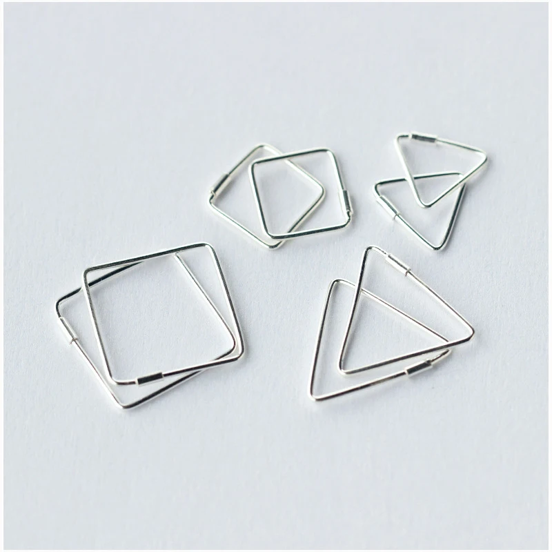 SRCOI 925 Sterling Silver Minimalist Geometric Stud Earrings Korean TV Drama Simple Style Square Earrings For Women Hot Sale
SRCOI 925 Sterling Silver Minimalist Geometric Stud Earrings Korean TV Drama Simple Style Square Earrings For Women Hot Sale