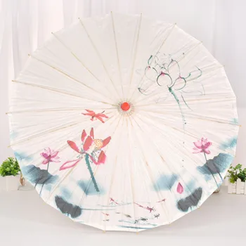 Classical Ink Chinese Oil Paper Umbrella Summer Lotus Pond Chinese Silk Cloth Umbrella Dragonfly Dabble Decorative Umbrella
Classical Ink Chinese Oil Paper Umbrella Summer Lotus Pond Chinese Silk Cloth Umbrella Dragonfly Dabble Decorative Umbrella