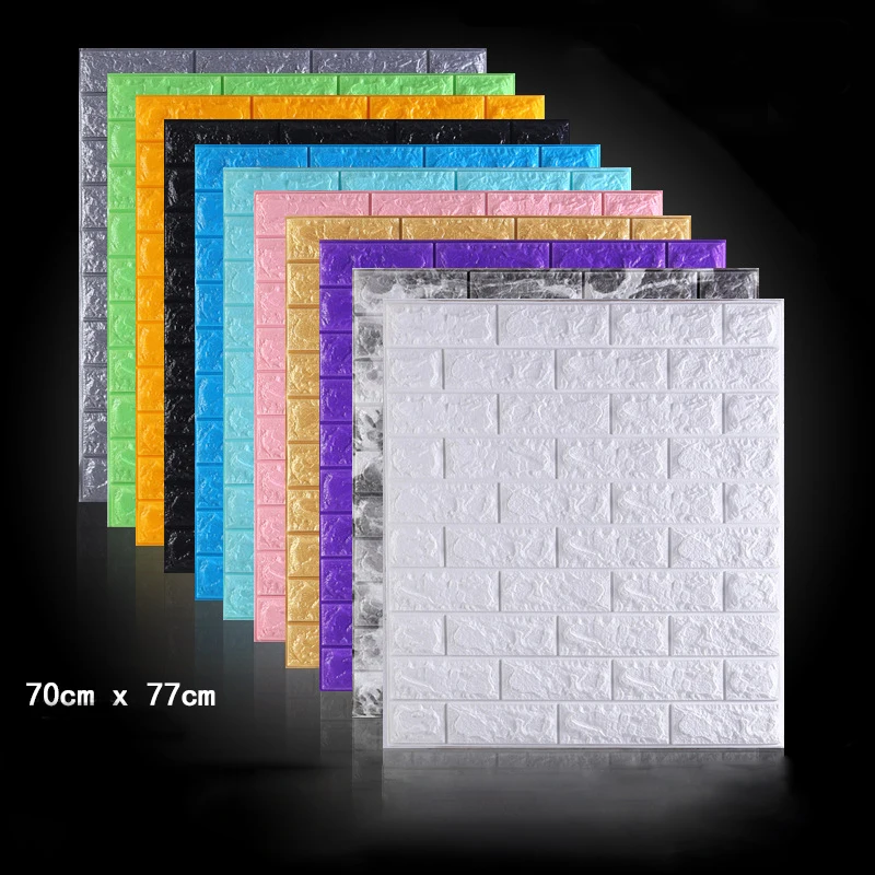 Self adhesive 3D brick Wallpaper Waterproof TV Background 3D brick wall stickers Living Room Wallpaper Bedroom Decoration
Self adhesive 3D brick Wallpaper Waterproof TV Background 3D brick wall stickers Living Room Wallpaper Bedroom Decoration