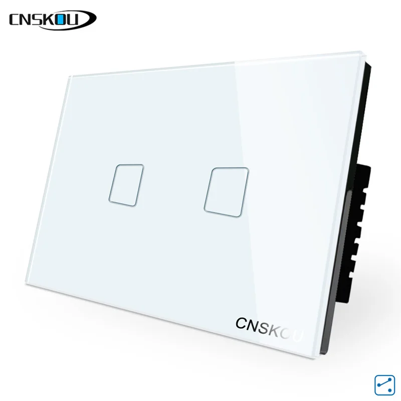 Cnskou Wall Switch Touch, Usa Au Standard 2 Gang 2 Way Touch Switch, 110v Wall Switch
Cnskou Wall Switch Touch, Usa Au Standard 2 Gang 2 Way Touch Switch, 110v Wall Switch