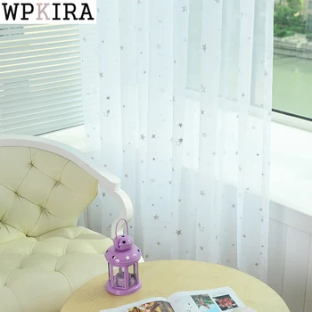 WPKIRA White Curtains for Living Room Tulle Curtains Window